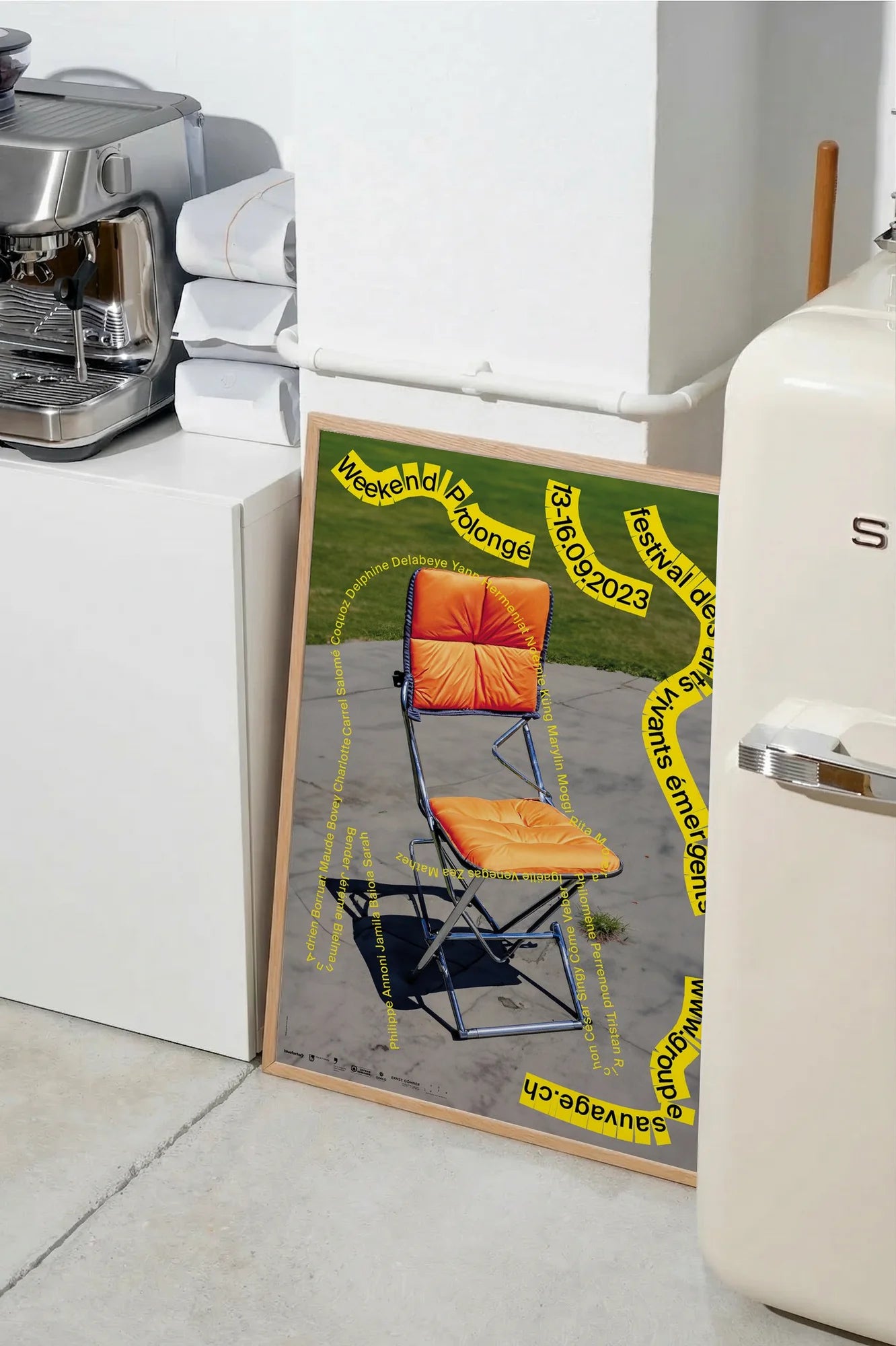 Orange Concrete Collage - SMEG