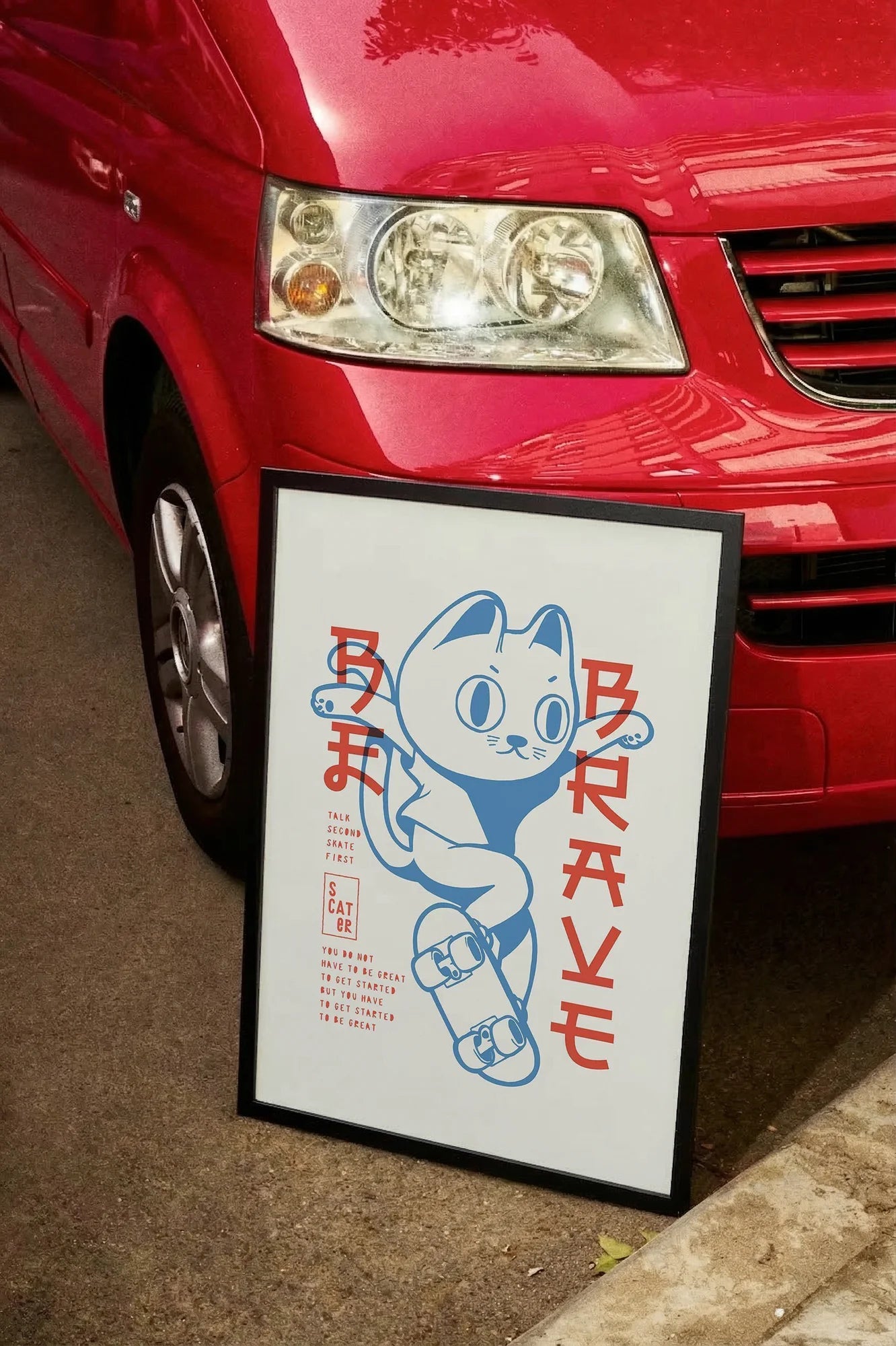 Blue Red White - carmockup