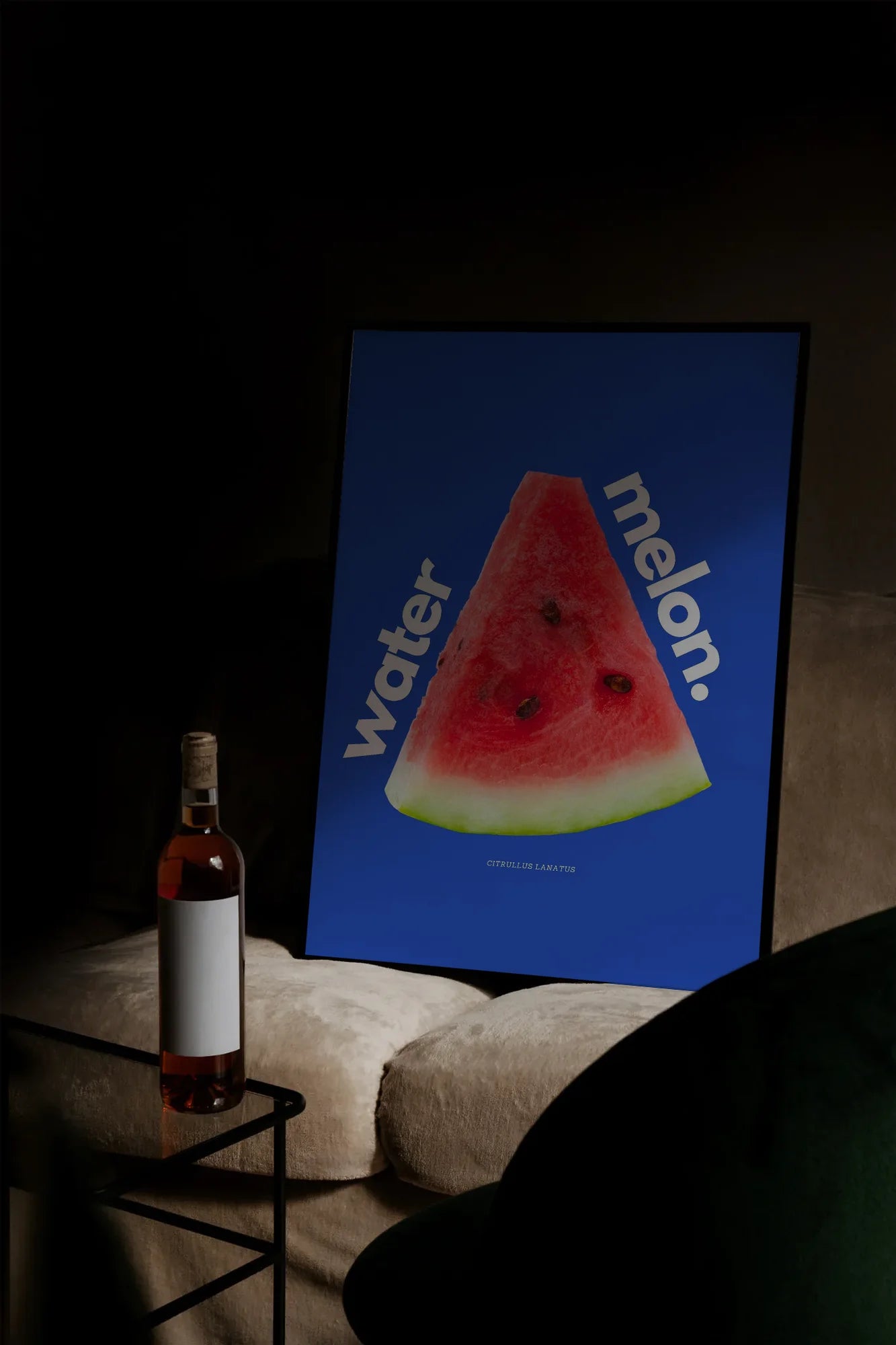 Vibrant Red Watermelon - mockupsofa-dark