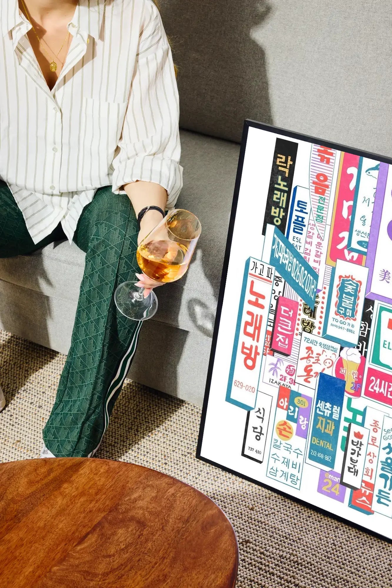 Korean Collage - drinkglass-sofa