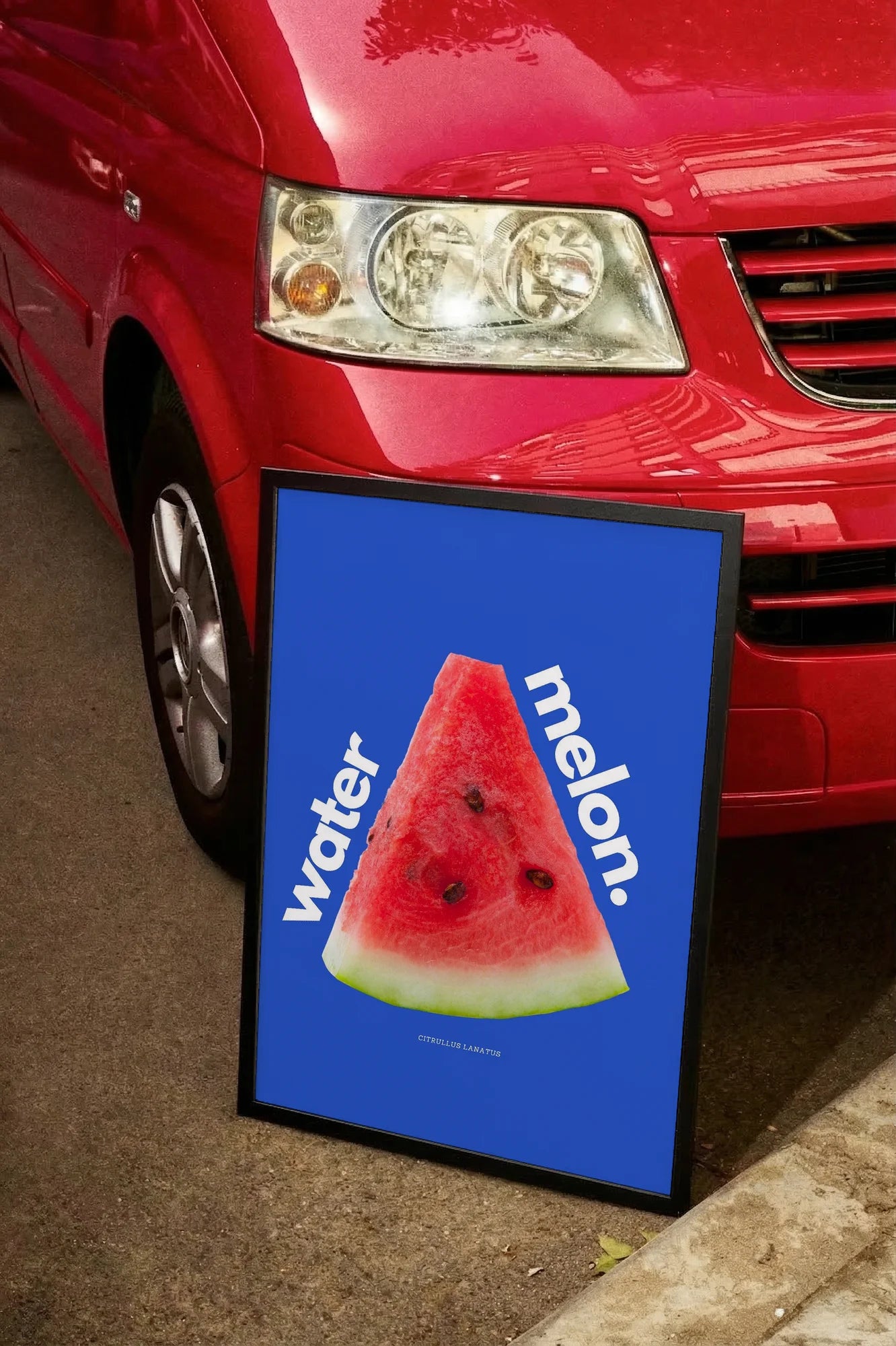 Vibrant Red Watermelon - carmockup