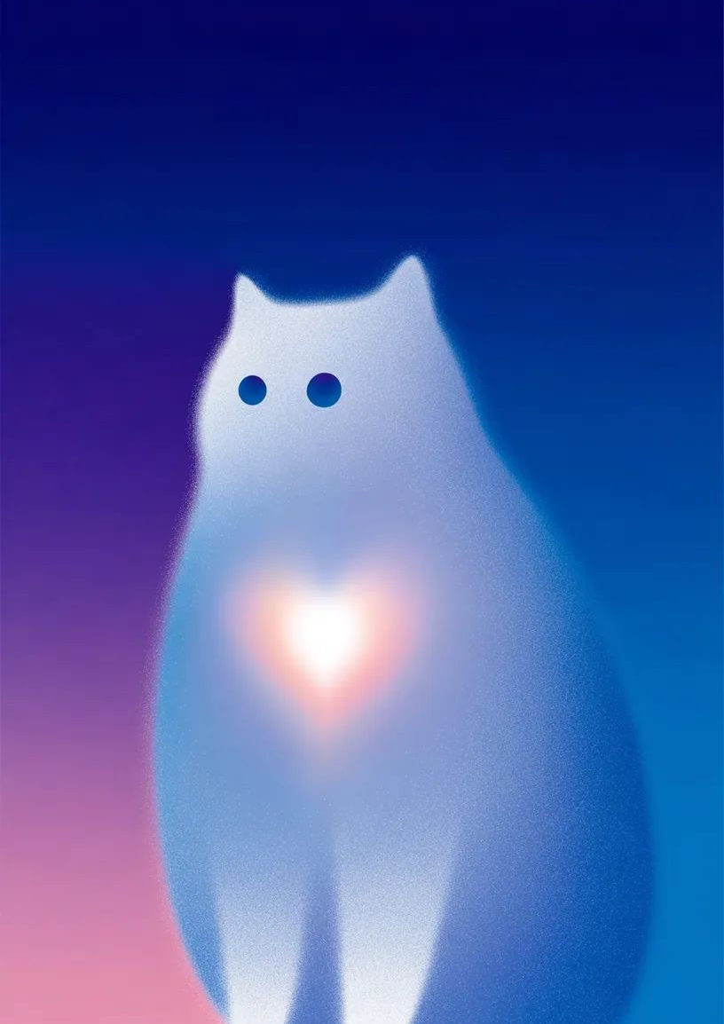 Glowing Feline Serenity