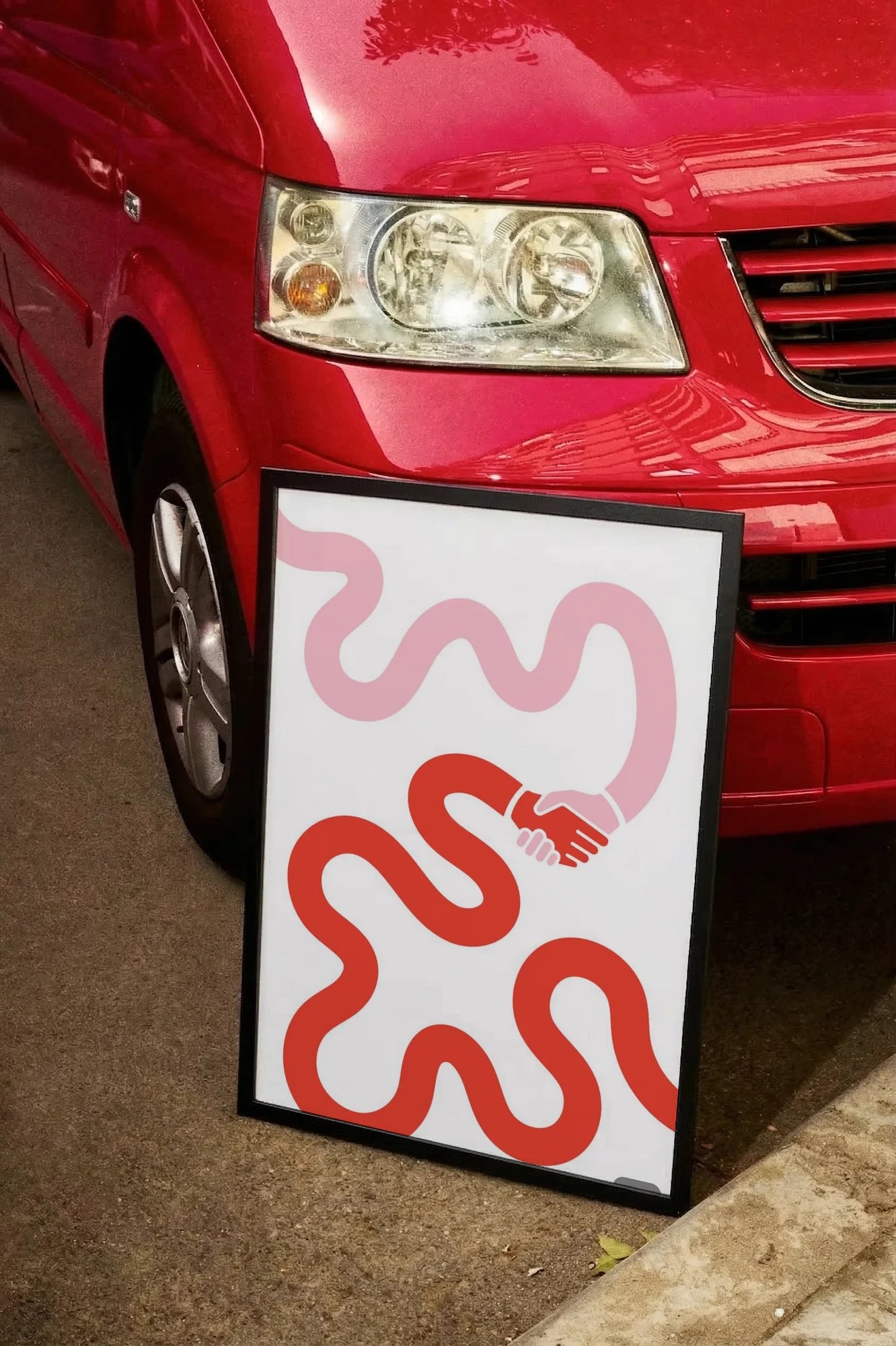 Red and Pink Harmony - carmockup