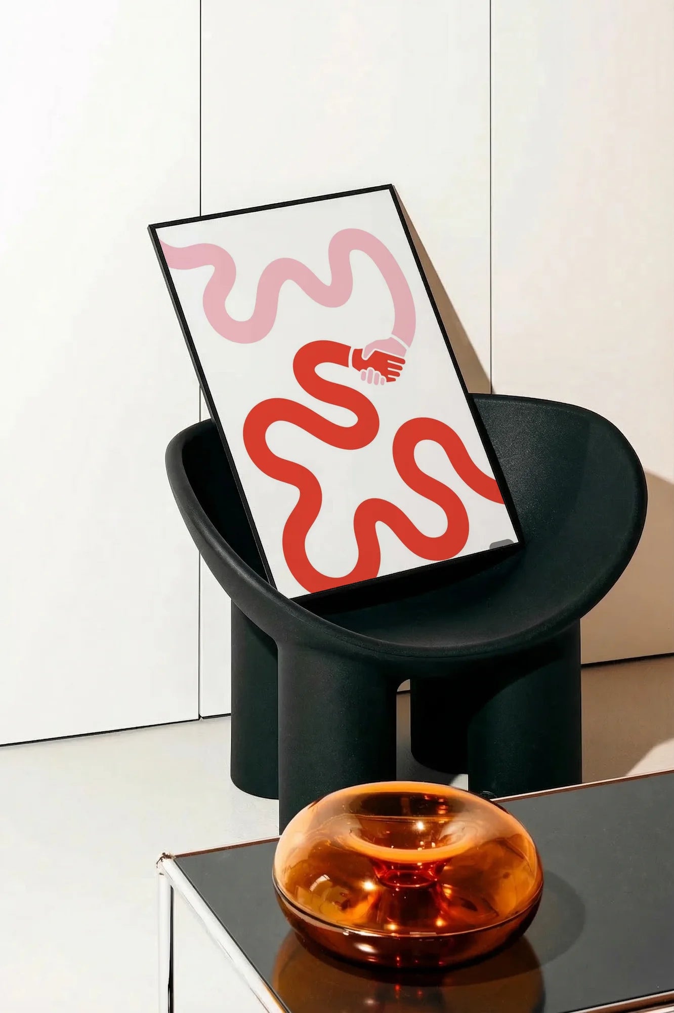 Red and Pink Harmony - onchair