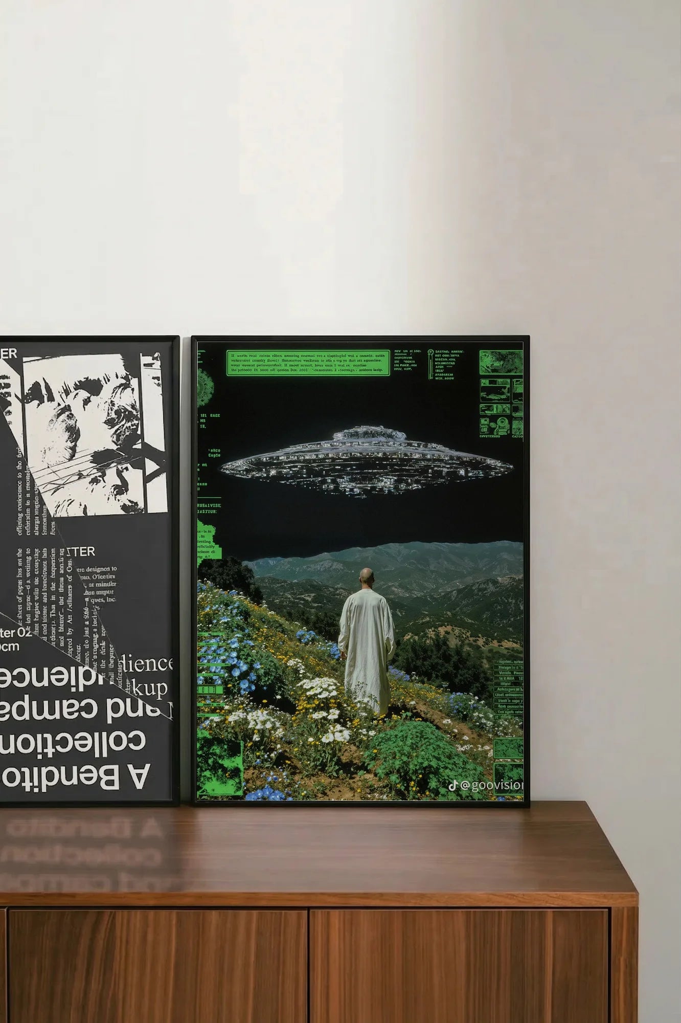 Monk and UFO on Hill - shelftwo