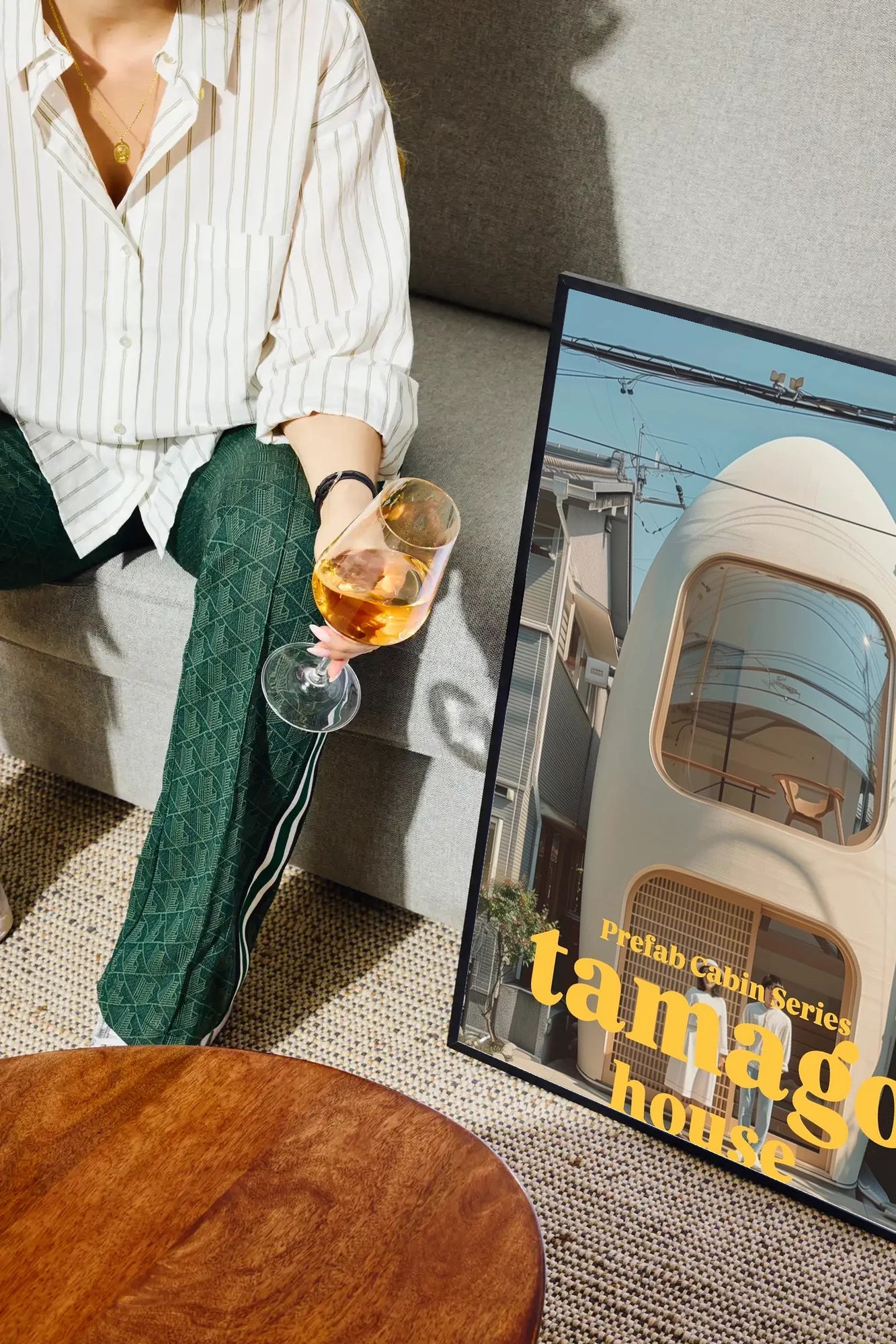 Tamago's Urban Whimsy - drinkglass-sofa