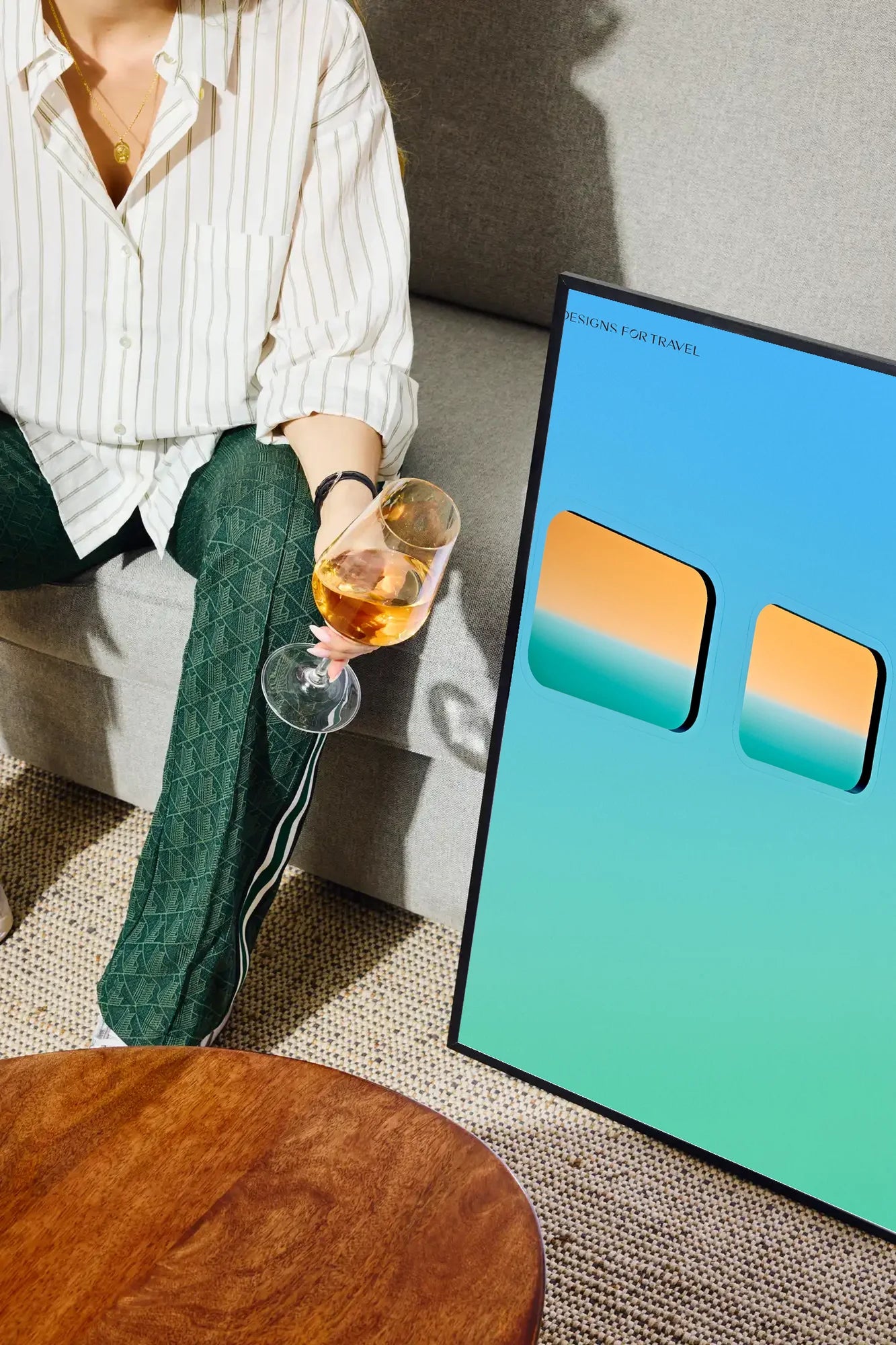 Spectrum of Serenity - drinkglass-sofa