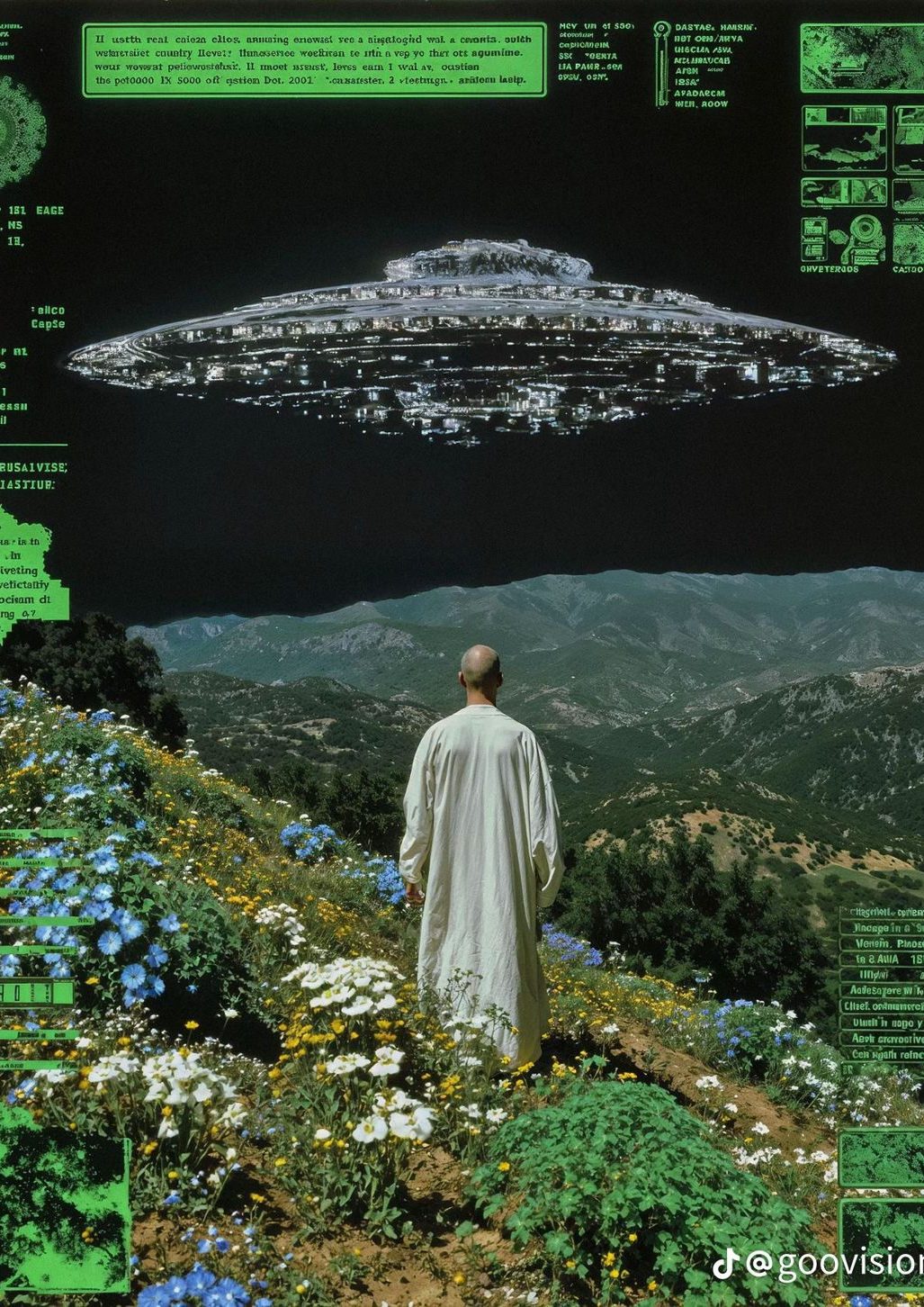 Monk and UFO on Hill