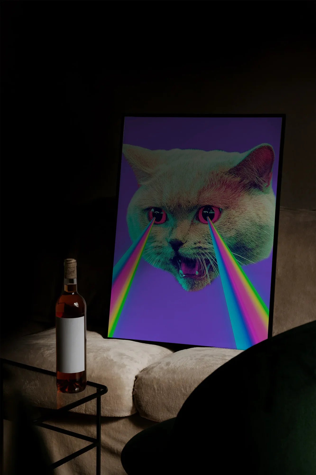 Neon Kitty - mockupsofa-dark