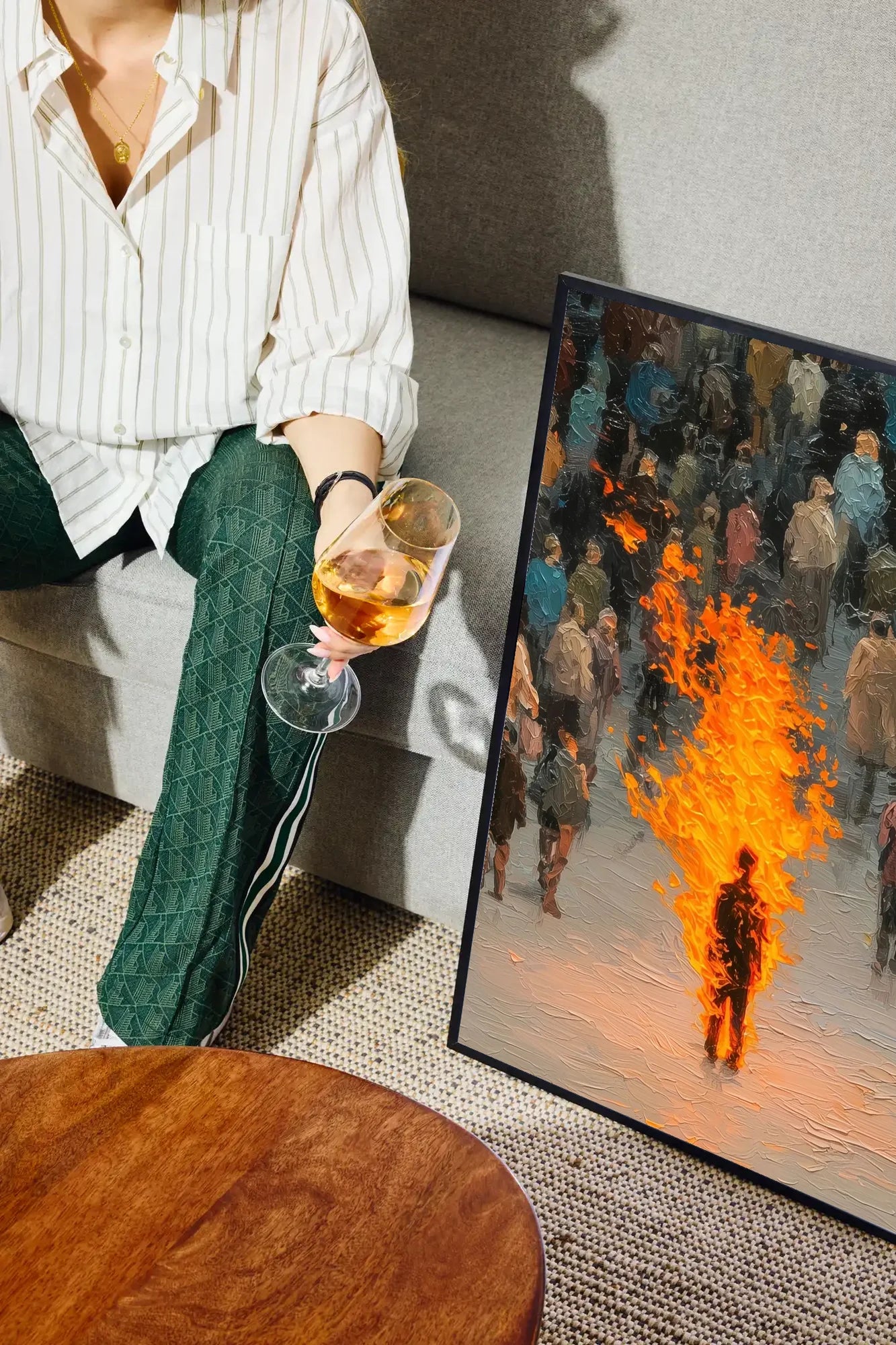 Flame of Chaos - drinkglass-sofa