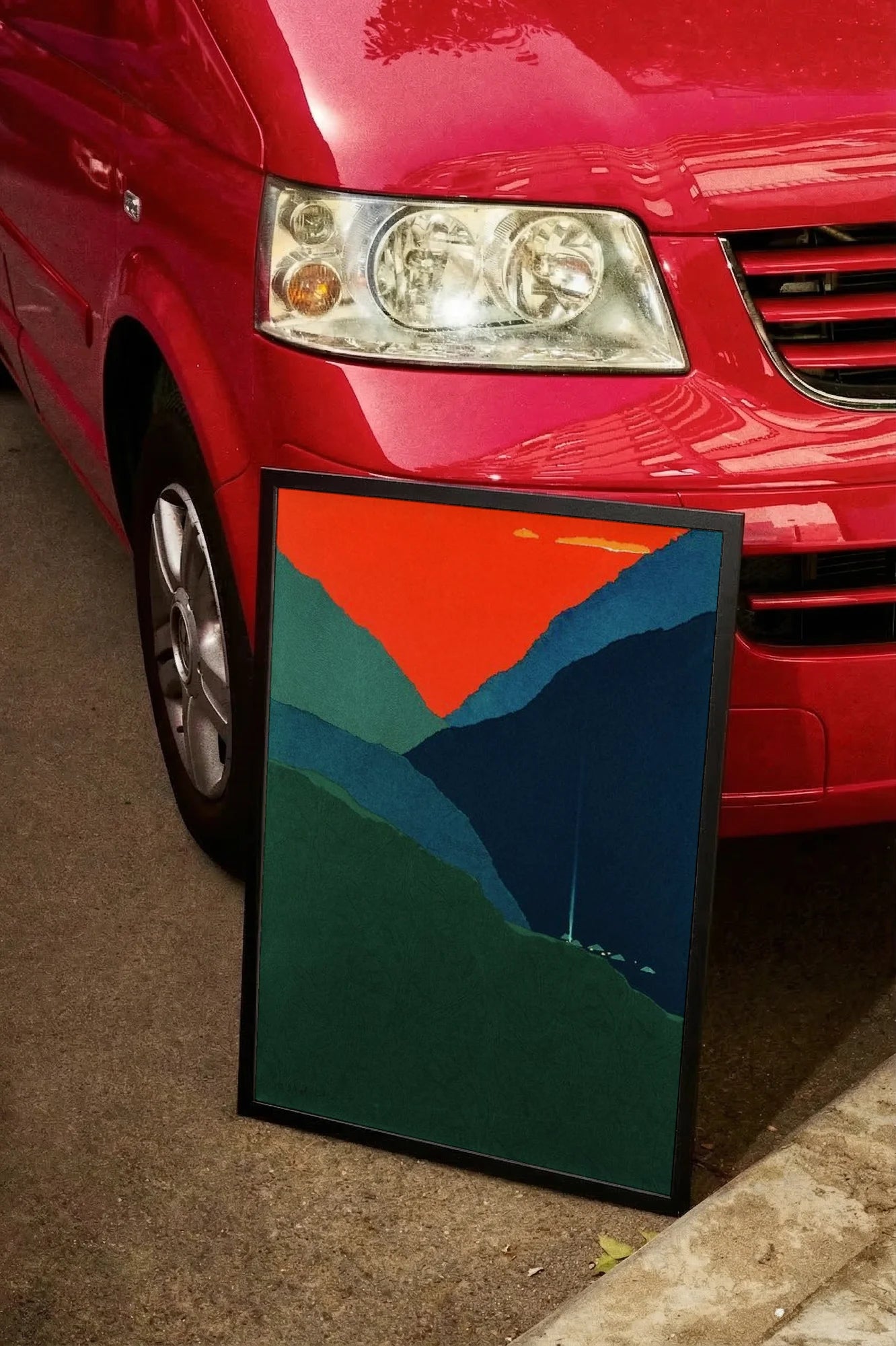 Blue Peak Light - carmockup