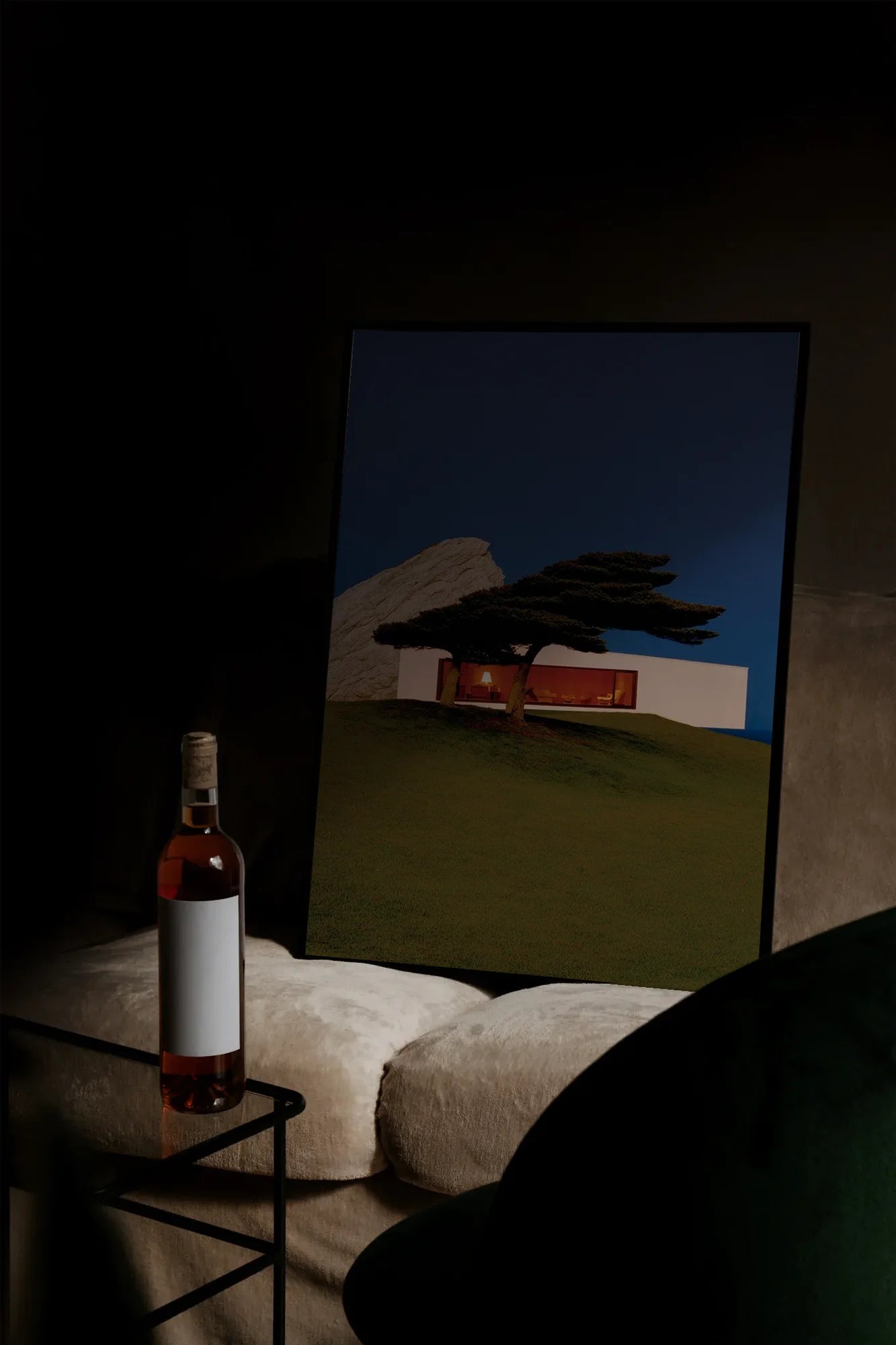 Stillness on Green Hill - mockupsofa-dark