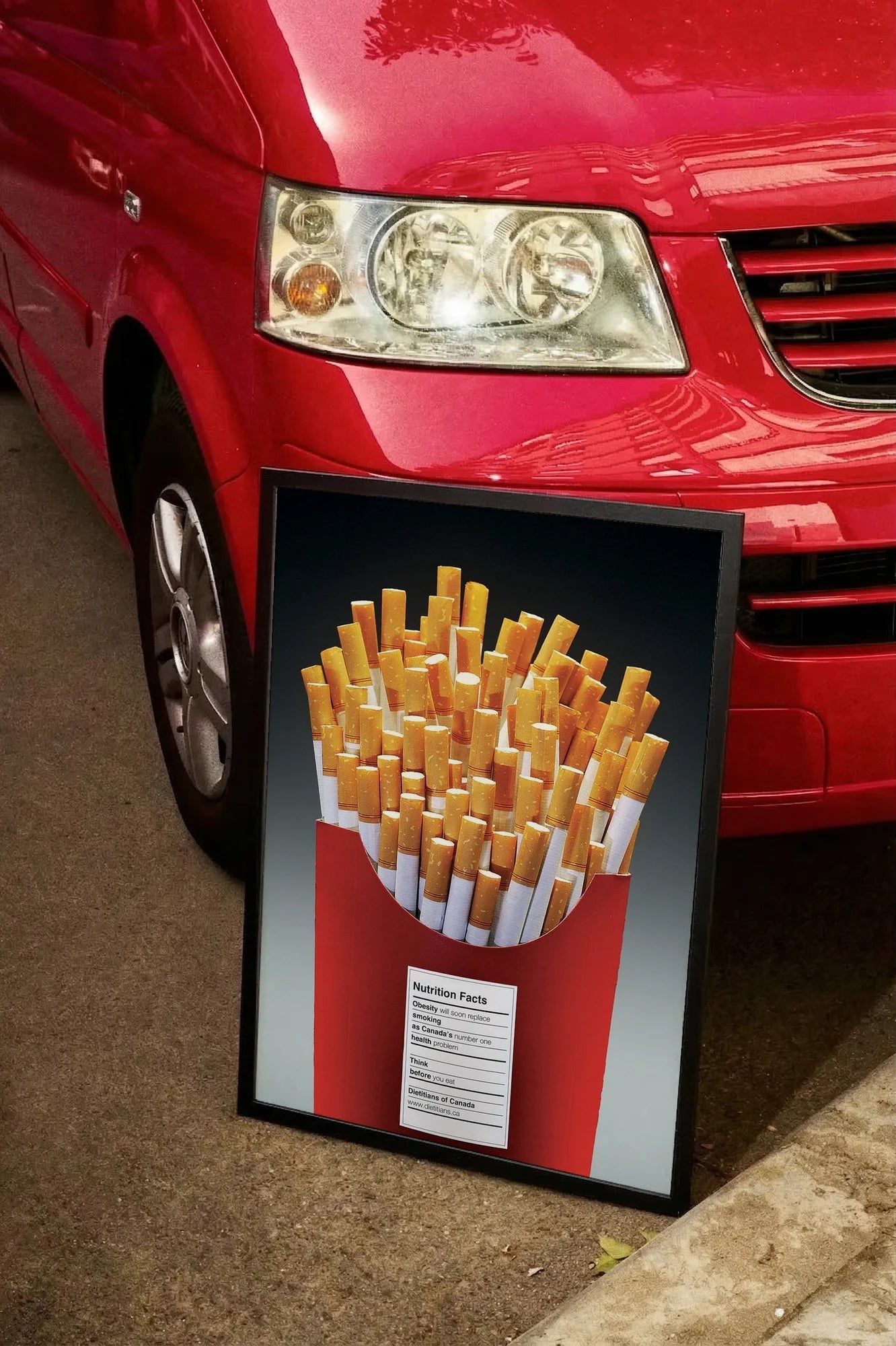 Red Container Smoke - carmockup