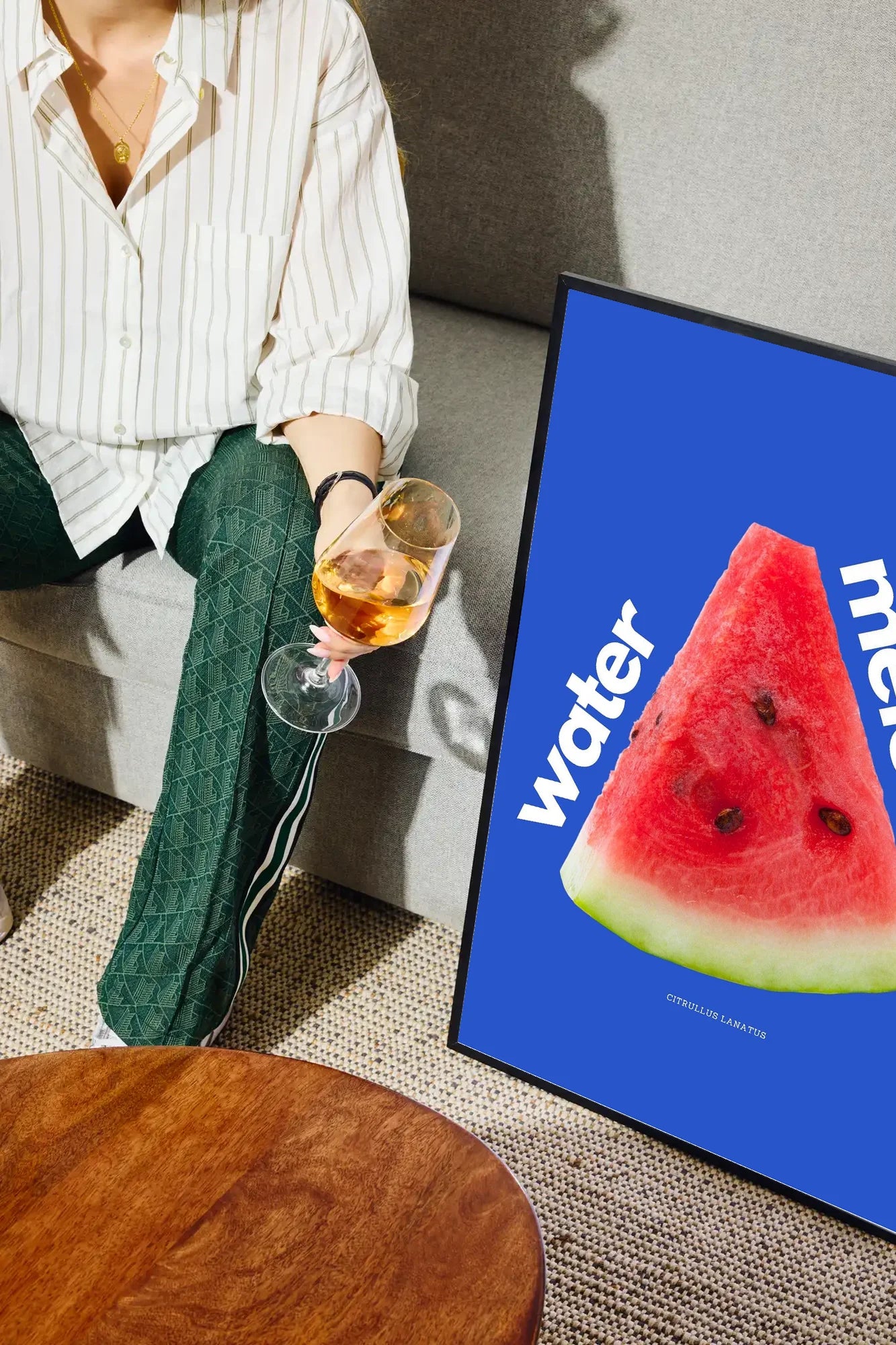 Vibrant Red Watermelon - drinkglass-sofa