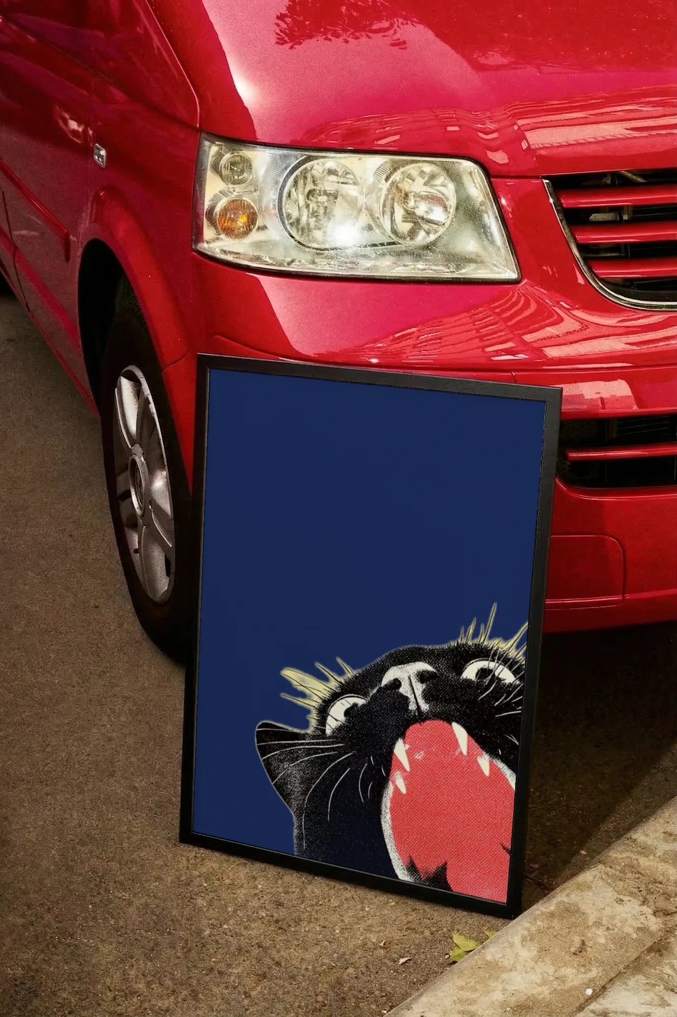 Red-Mouthed Ink Cat - carmockup