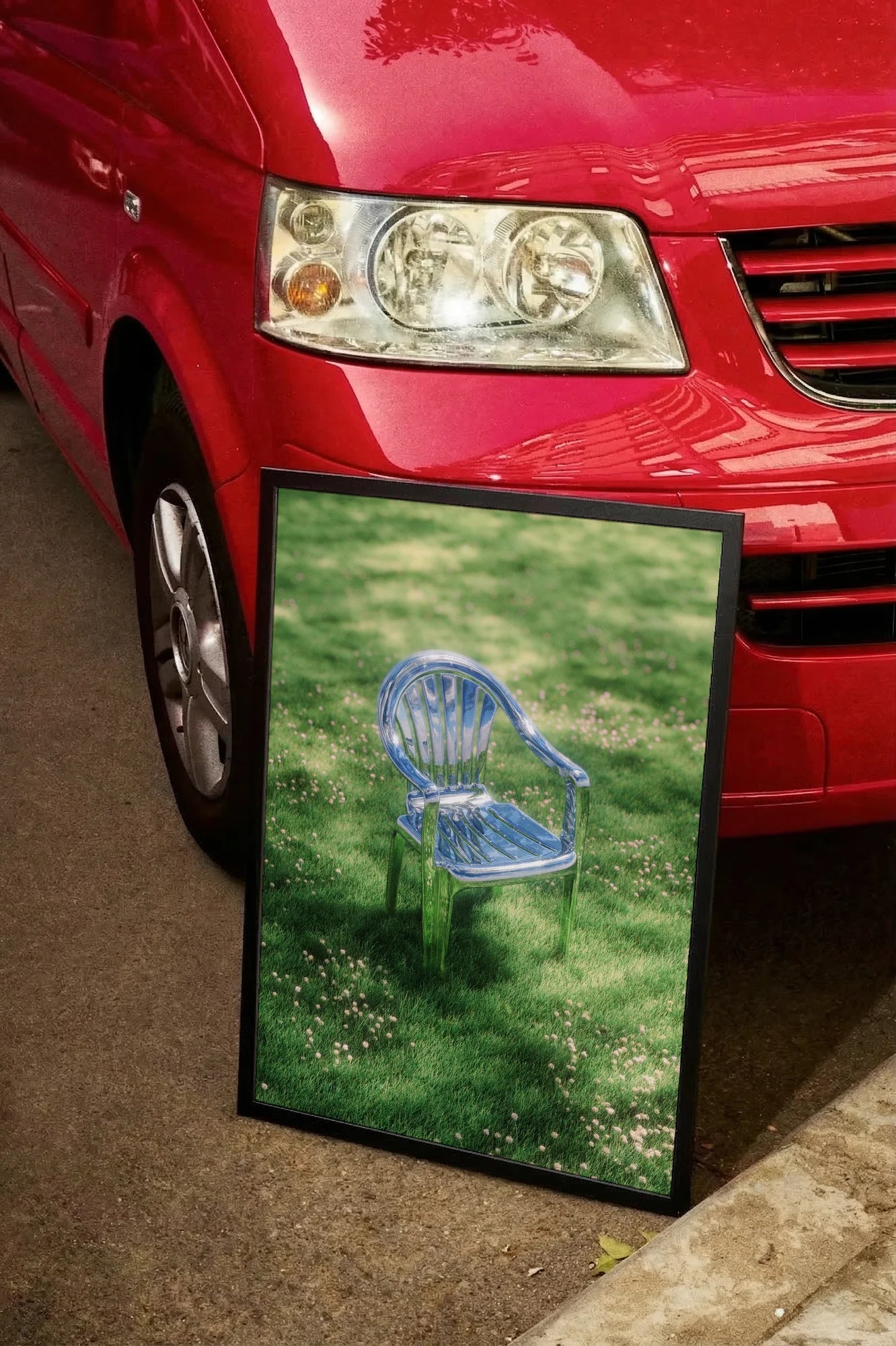 Blue Chair in Sunlight - carmockup