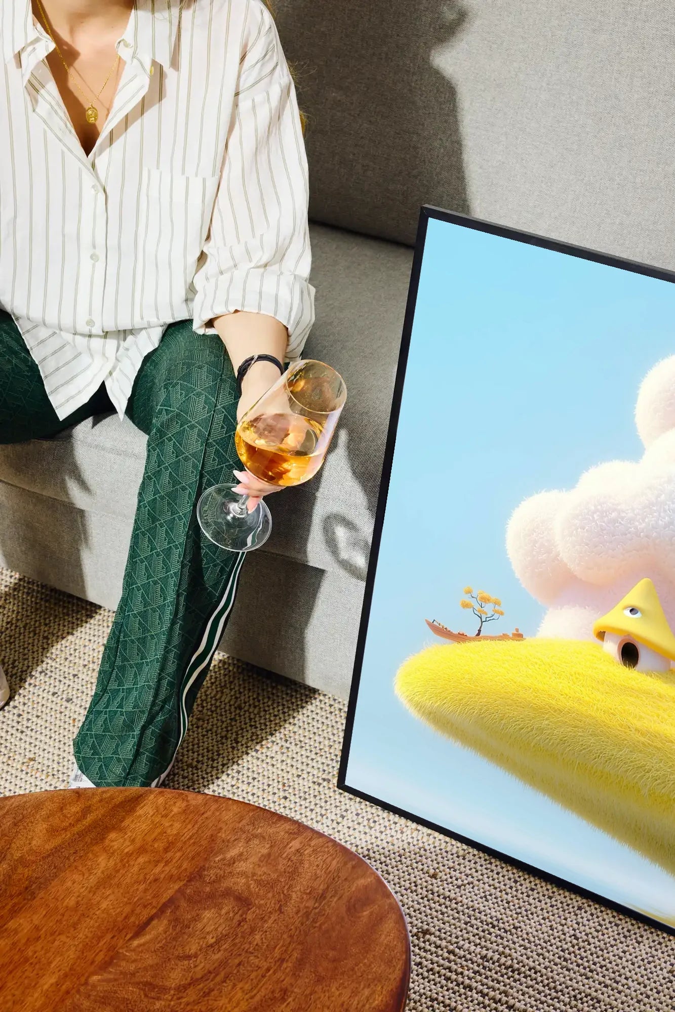 Floating Island - drinkglass-sofa