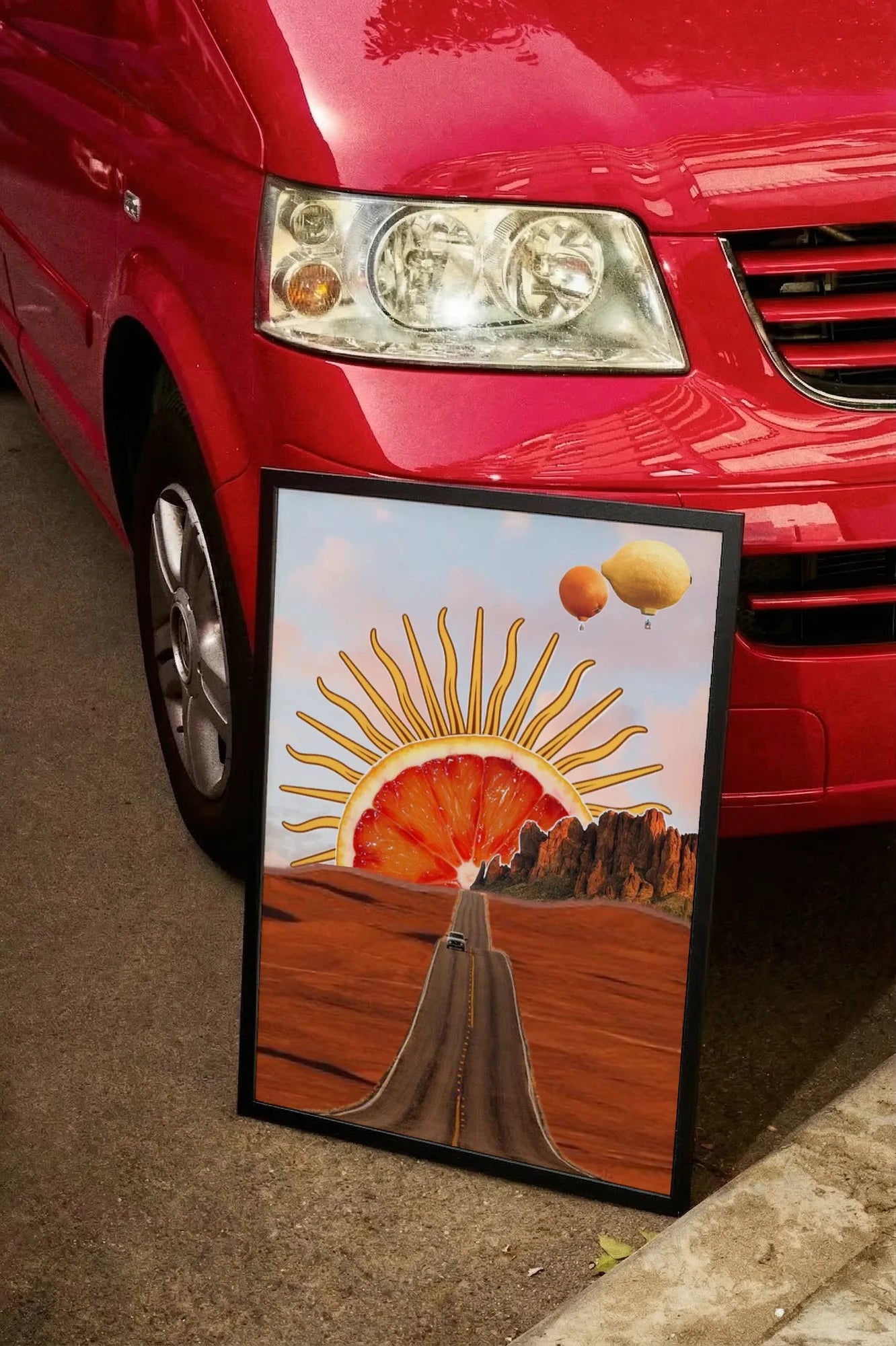Sungrapes on the Road - carmockup