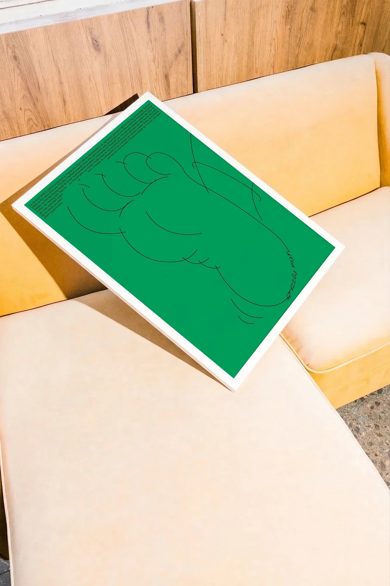 Green Ink Foot - sofajaune