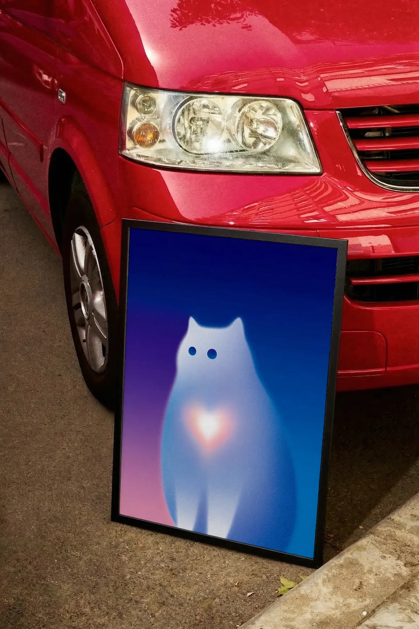Glowing Feline Serenity - carmockup