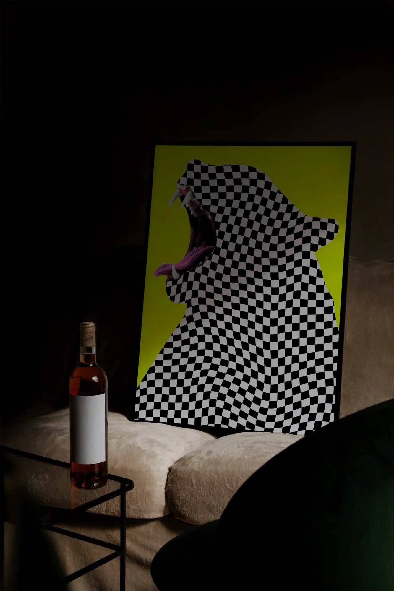 Yellow Tiger - mockupsofa-dark