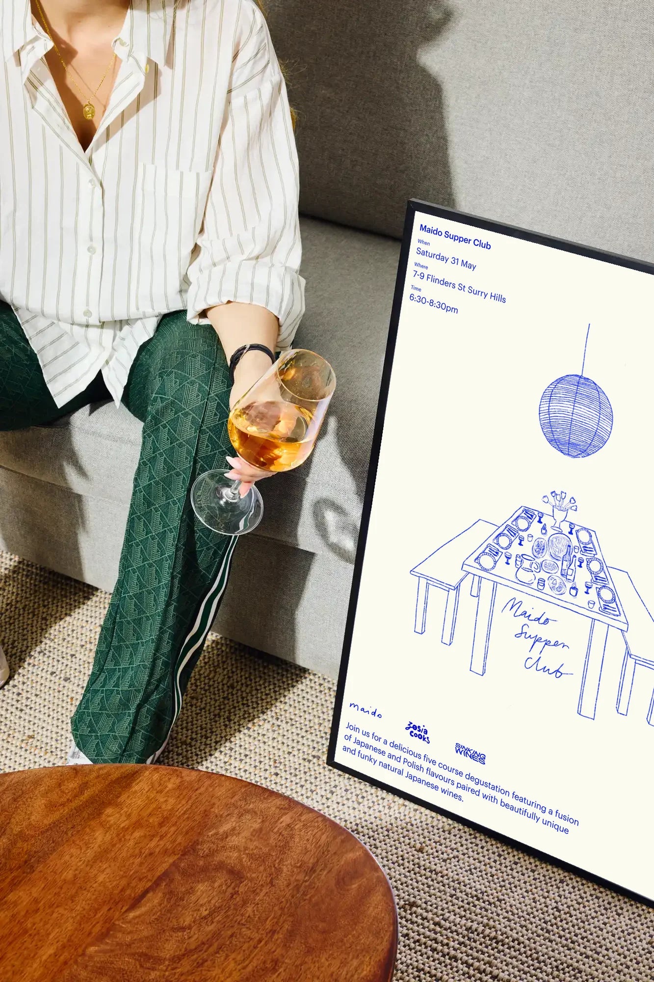Silent Supper Light - drinkglass-sofa