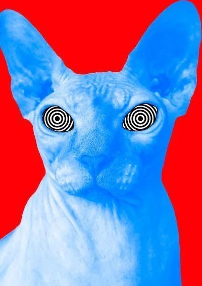 Red Spirals of Blue