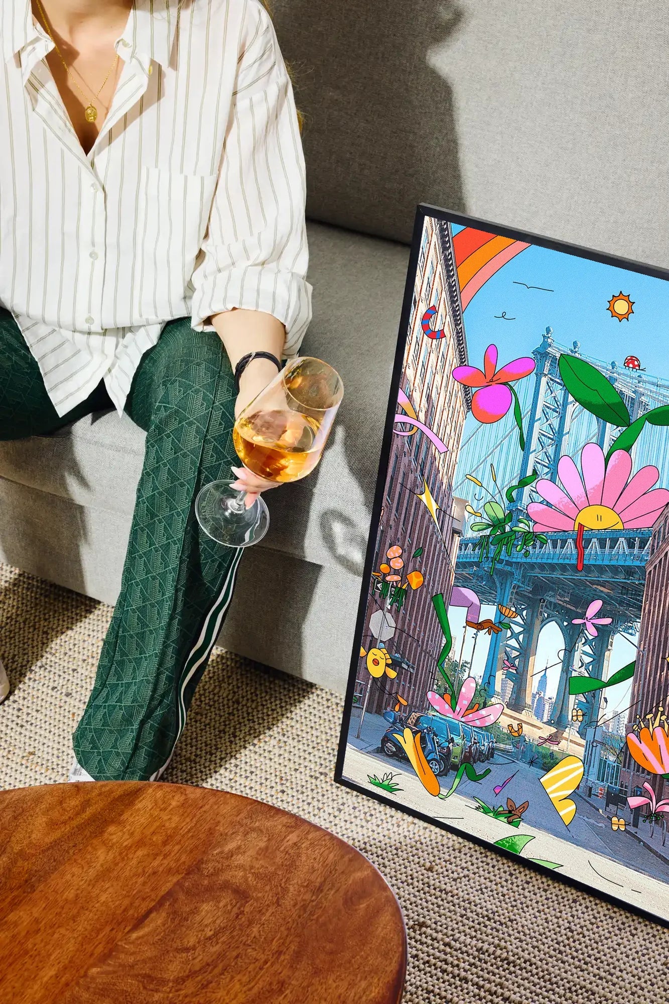 Whimsy of the City - drinkglass-sofa